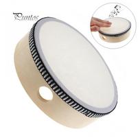 6inch Percussion Musical Instrument Tambourine Drum Round Children Kids Toy Gift Wood Color