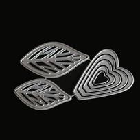 3D gėlės, lapai, trafaretai, metaliniai pjaustymo štampai, iškarpų albumai, rankdarbiai, štampai, antspaudai ir įspaudai