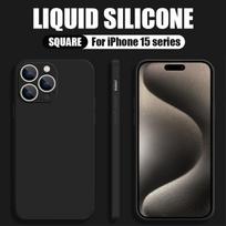Minkštas kvadratinis silikoninis dėklas iPhone 16 15 14 13 12 11 Pro XR XS Max smūgiams atsparus kameros apsaugos dangtelis iPhone 7 8 Plus 13Mini SE 2020 iPhone SE 2020 juoda