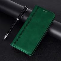 „Xiaomi Redmi 9 Case“ matinis odinis magnetinis piniginės apverčiamas silikoninis telefono dangtelis skirtas „Xiaomi Redmi 9A 9C 9 AC Luxury“ kortelių stovo laikikliui minkštas dėklas Fundas Redmi 9A žalia