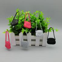 5pcs/set Miniature Plastic Fashion Shoulder Bag Casual Bags For Barbie Dolls Mixed Colors Doll Handbags Girl Birthday Gifts įvairiaspalvis