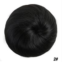 Sintetinė plaukų bandelė Scrunchie Chignon elastinė juosta, pagaminta iš plaukų segtukų, aukštos temperatūros pluošto plauko papuošalai surišti į uodegą galvos apdangalai