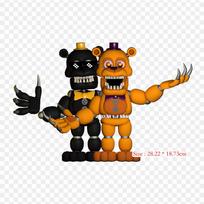 Cartoon Five Nights At Freddy's 4 Art Iron-on Transfers For Clothing Tshirt Bag Heat Transfer Stickers Iron On Patches brown