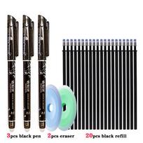 25 vnt./stal. Cartoon Bear Gel Pen Magic Ištrinamas Tušinukas 0,5mm Juodas Mėlynas Rašalas Biuro mokyklos rašymo reikmenims Kawaii Kanceliarinės prekės
