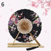 Vėjo malūno ventiliatorius moteriškas dovanų ventiliatorius japoniškas apvalus ventiliatorius nešiojamas sulankstomas ventiliatorius 6