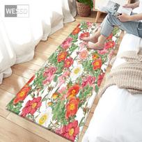 3D gėlių kilimėlis miegamajam Spalvingų gėlių svetainės kilimas Modernūs virtuvės kilimėliai Neslystantis lovos kilimėlis vonios kambariui 40x60cm