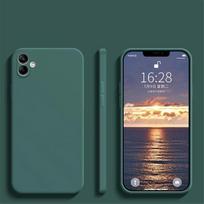 Telefono dėklas skirtas Samsung Galaxy A04 Luxury minkštas skystas silikonas pilnas apsauginis galinis dangtelis skirtas Samsung A04 Funda Galaxy A04 A 04 dėkliams Samsung Galaxy A04 tamsiai žalia spalva