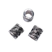 20vnt Didžiosios skylės tarpiklis karoliukai Karoliukai Karoliukai senoviniai sidabro spalvos cinko lydinys 9X9X8mm