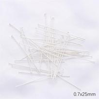 50 vnt Vario T formos adata 9 formų rutulio formos adata, skirta  pasidaryk pats  karoliai, apyrankės auskarai, papuošalai, amatų reikmenys 0.7x25mm sidabras