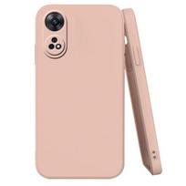 Dangeliui OPPO Reno 8T dėklas Reno 8T skysto silikono telefono dėklas Candy Colors Matinis buferis, atsparus smūgiams, pilnas apsauginis minkštas dangtelis, skirtas Reno8 T Reno 8T For Reno 8T(4G) rožinė