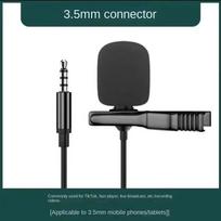 Mobiliojo telefono mini mikrofonas, karaokės balsu aktyvuojamas laidinis įrašymo Lavalier mikrofonas 3.5mm juoda