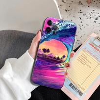 Telefono dėklas, skirtas iPhone 11 12 13 Pro 2022 7 8 SE XR XS Max 5 5s 6 6s Plus dėklas Minkštas silikoninis dangtelis vasaros aukštai jūros palmės iPhone 13 Pro Max