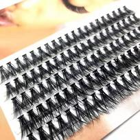 5 eilučių Women Beauty Mink Blakstienų priauginimas Volume Dirbtinės Blakstienos Individualios Blakstienos Natūralios Minkštos Storos Blakstienos su grupelėmis 8mm