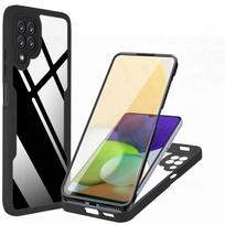 360 laipsnių apsaugantis smūgiams atsparus dėklas, skirtas Samsung Galaxy A37 A57 S26 Plus Ultra A13 A15 A34 A16 A14 A25 A26 A35 A36 A06 A54 A56 A17 5G, priekinis ir galinis dangtelis Samsung A02S (164 mm) juoda