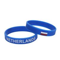 2vnt Nyderlandų vėliavos apyrankė Nederlands guminė juosta Vyriška apyrankė Moteriška sportinė motyvacinė silikoninė riešo juostelė Holland apyrankės madingi aksesuarai 2pcs