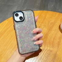 Glitter Casing Pentagram Star Blizgus Kietas Skaidrus Dėklas Atgal Jelly Shell Mobiliojo telefono dangtelis, skirtas Oppo Xiaomi Redmi Oppo A57 2022 juoda