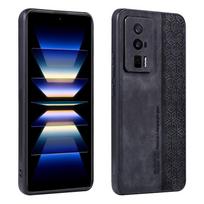 Skirtas Xiaomi POCO F5 Pro Case Prabangus PU odinis odos apsauginis galinis telefono dėklas, skirtas Xiaomi POCO F5 F5Pro pilnas dangtelis telefono korpusui For POCO F5 Pro juoda