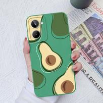 Telefono dėklas, skirtas Realme 9 9i 4G 5G 5 6 7 8 9 10 Pro+ smūgiams atsparus matinis mados avokado gėlių skystas silikoninis minkštas TPU, skirtas OPPO Realme Fundas Coque Realme 2