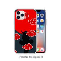 Akatsuki Anime N-Naruto telefono dėklas, skirtas iPhone 7 8 Plus X Xs Max Xr 11 12 13 Mini Pro Max SE2 skaidrus minkštas skaidrus dangtelis Iphone 11