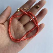 1 gija Sintetinio koralų karoliukų vėrinys Madingi apvalūs karoliukai 3 mm Koraliniai vėriniai moterims, vyrams Papuošalų aksesuarai Chokeris Kalėdinės dovanos 3mm