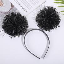 Cute Pom Pom Headband Bling Tinsel Headband Women Girls Pink juoda