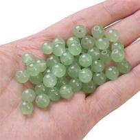 50-135 vnt. Krištolinio stiklo karoliukai, želė, vientisos spalvos, imituojantys nefrito akmenį, laisvi tarpiniai karoliukai papuošalų gamybai 8mm 20pcs šviesiai žalios spalvos