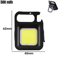 Mini LED žibintuvėlis raktų pakabuko lemputė dviguba COB lemputė USB įkraunama darbo lemputė žvejybos žibintas su įmontuota magnetine baterija 1LED Single Side