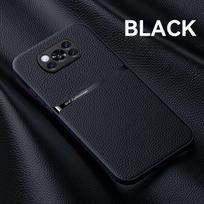 Skirtas Xiaomi Poco X3 Pro Case Silikoninis smūgiams atsparus odinis telefono dėklas, skirtas Poco X3 NFC X 3 Pro X3Pro automobilio magnetiniam laikikliui galinis dangtelis For Poco X3 juoda