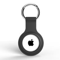 „Apple Airtags“ dėklo dangtelis Skystas silikonas, apsauginis apvalkalas, stebėjimo priemonė Priedai, apsaugantys nuo įbrėžimų, rankovė, raktų pakabukas, oro žymų dėklas juoda