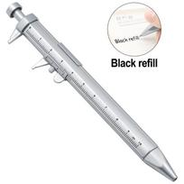 Vernier Caliper  rutulinis rašiklis, juodas gelio rašalas 1,0 mm rutulinis taškas, daugiafunkcinė matavimo liniuotė, patikimas matavimo įrankis  Vernier Caliper Pen  2 ml One Size