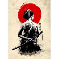 Japonų samurajų karys drobės tapyba sienos menas personažų plakatai ir atspaudai namų dekoravimui svetainei miegamajam be rėmo 21x30cm No Framed