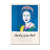 Karalienės Elžbietos plakatas Andy Warhol sienos meno drobės tapybos paveikslai spaudinys namų svetainės dekoras be rėmo 21x30cm No Framed