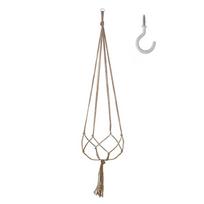 Macrame augalų pakabos Kabantys krepšelis Pakabinamas augalų laikiklis Bohemian Decor Plant balta