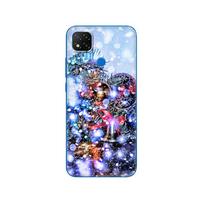 Skirta Xiaomi Redmi 9C dėklas 6,53 colio Galinis telefono dangtelis Redmi 9C NFC minkštas TPU silikoninis buferis žiemos Kalėdos sniego medis Naujieji metai redmi 9C