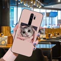 Phone Case For Xiaomi Redmi 6 7 8 9 A Pro Redmi Note 10 Pro 5G 8 8T 9 9S 7 6 5 Pro  Black Cover Etui Silicone Animal Cute Cat Redmi 8A