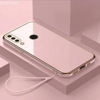 Prabangus diržas padengtas silikoninis dėklas, skirtas Huawei P30 Lite P20 P30 Pro Mate 20 30 20X Y9S Y7A Y9Prime PSmart2021 minkštas buferio dangtelis Nova10 rožinė