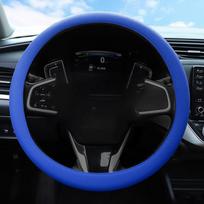 Automobilio universalus silikoninis vairo užvalkalas elastingas pirštinės užvalkalas tekstūra minkštas daugiaspalvis auto dekoravimas pasidaryk pats priedai mėlyna