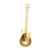 1PC Stainless Steel Guitar Spoons Rainbow Coffee Tea Spoon Flatware Drinking Tools auksas