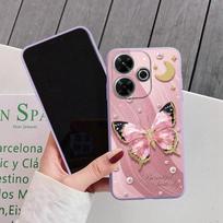 Butterfly minkštas silikoninis dėklas, skirtas Samsung A55 M35 S24 Redmi Note 13 Pro 13C 14 Xiaomi Poco C65 iPhone Huawei Honor 200 Realme fotoaparato smūgiams atsparus dangtelis Samsung Galaxy S9 Plus