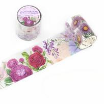 Washi juosta Geltona Violetinė Gėlė DIY Dekoratyvinė Maskavimo Lipni Juosta Skrebinukams Telefonui DIY Dekoravimui white