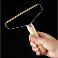 Wooden Handle Shaver Does Not Hurt Clothing Defroster Wool Coat Manual Shaver Stainless Steel Double-sided Defroster