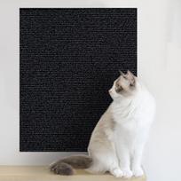 Sofos apsaugos lipdukas: Lipnus audinys katėms, supjaustomas pagal dydį baldams ir sienoms. 30*30cm juoda