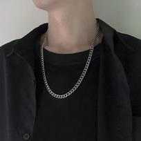 Nerūdijančio plieno grandinėlės karoliai moterims Vyrams Ilgi hiphopo karoliai ant kaklo Madingi papuošalai Aksesuarai Draugai Dovanos Length 50cm width 3.5mm