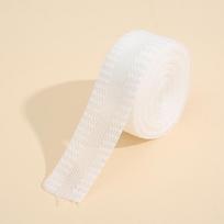 1 ritinys 2,5 cm lipnios kelnių pastos „Pasidaryk pats“ lygintuvas ant kelnių krašto Sutrumpinkite remonto kelnes džinsų drabužiams ir džinsų kelnių drabužių siuvimo audinį 1m balta