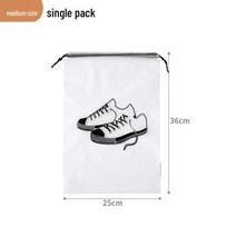 Batų laikymo maišelis su raišteliu: Kelioninis krepšys studentams, atsparus dulkėms ir drėgmei Medium printed shoe bag white