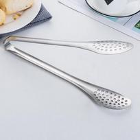Nerūdijančio plieno maisto žnyplės BBQ virtuvės gaminimo maisto patiekimo bufeto įrankio spaustukas ARI sidabras