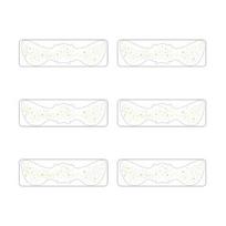 6Pcs Gold Glitter Freckles Face Tattoo Stickers Waterproof Artificial Freckle Patches Shimmering Makeup Speckles for Glamorous Look Festive Sparkling I white