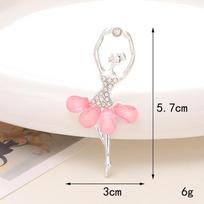 „Pasidaryk pats“ dervos balerinos batų pakabukai ir telefono dėklo brangakmeniai D541 Resin Girl sidabrinės rožinės spalvos