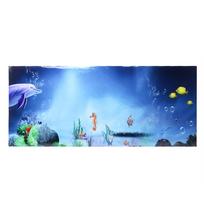 Atsparus vandeniui akvariumo foninis sienos lipdukas PVC lipnus žuvų bako paveikslėlio dekoras(61*30cm )