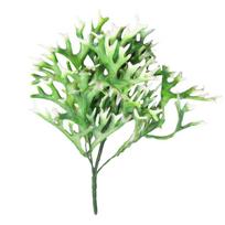 5-branch Artificial Plant Bouquet Simulation Horn Shaped Leaves Plastic Plant